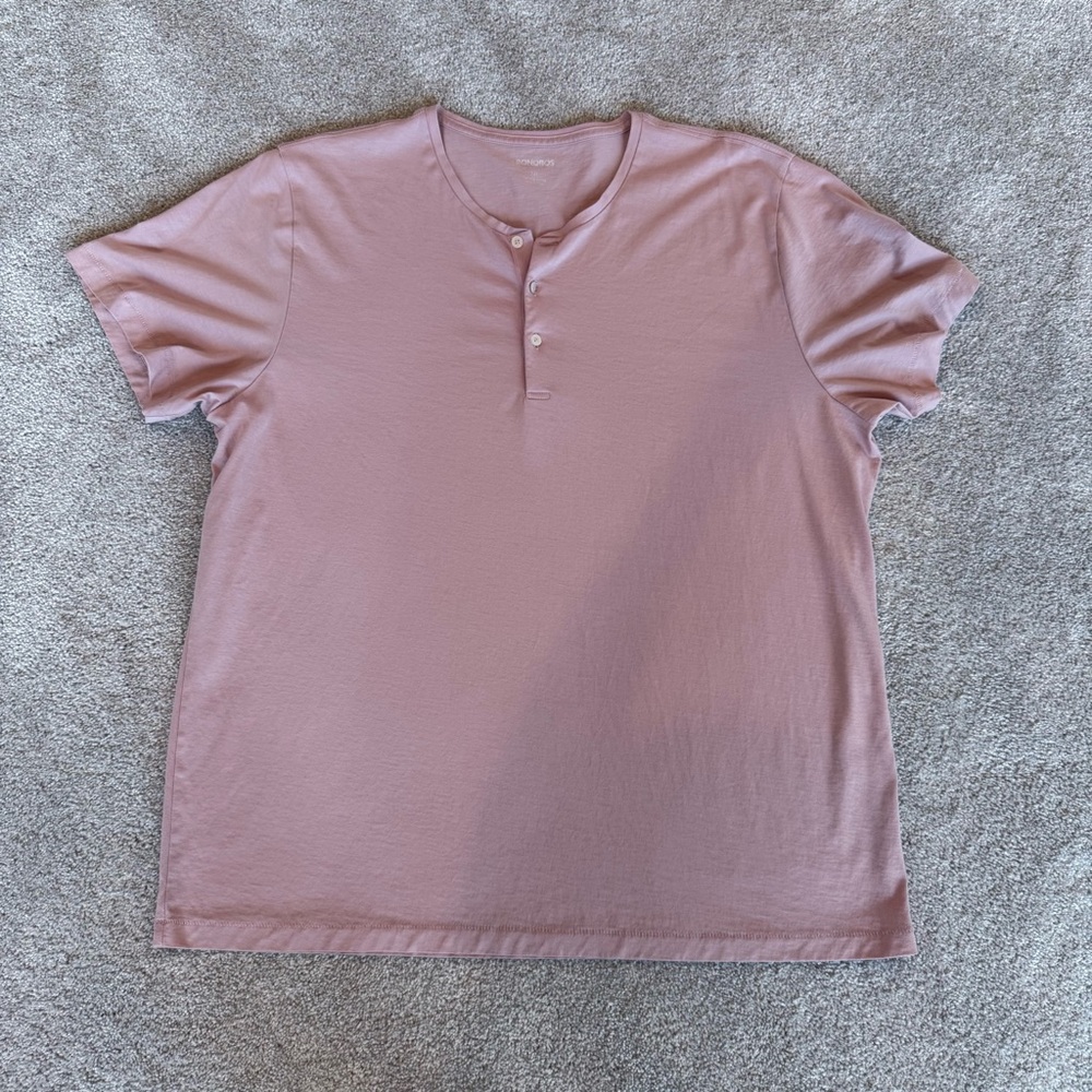 Bonobos Dusty Mauve Short Sleeve Henley